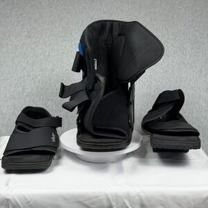 United Ortho Walking Boot Large and Vive Post Op Shoes Medium Black Recovery Set